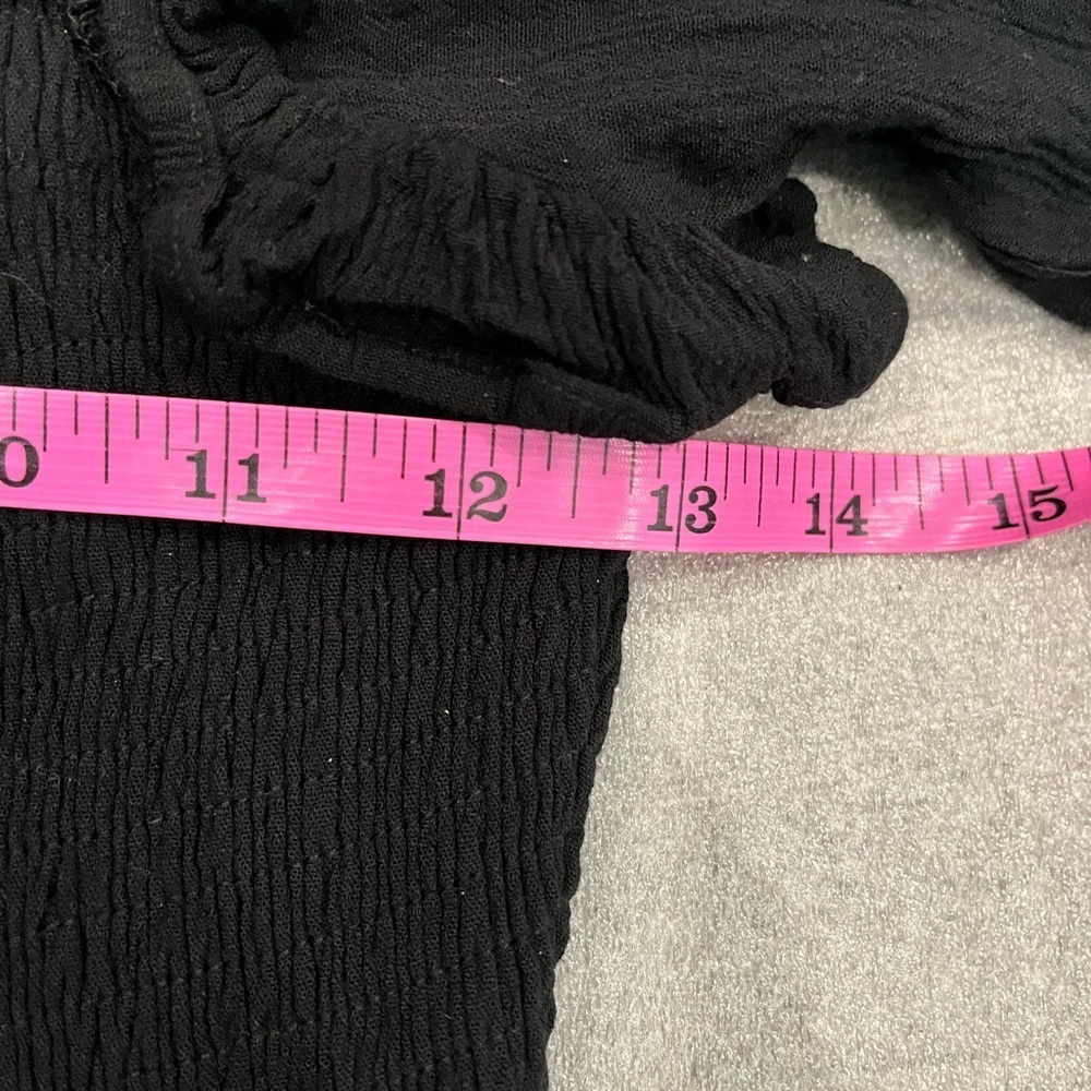 [S]In Loom WMN 3/4 Sleeve Square Neck Smocked Mid Dress Cute A Line Swing Beach - Picture 8 of 11